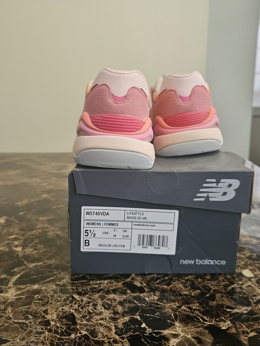 New Balance Peach, Orange & Pink Women's Sneakers - Picture 6 of 6